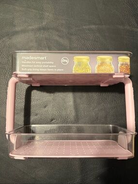 NWT homegoods Pink Two-Tier Kitchen Organizer Shelf